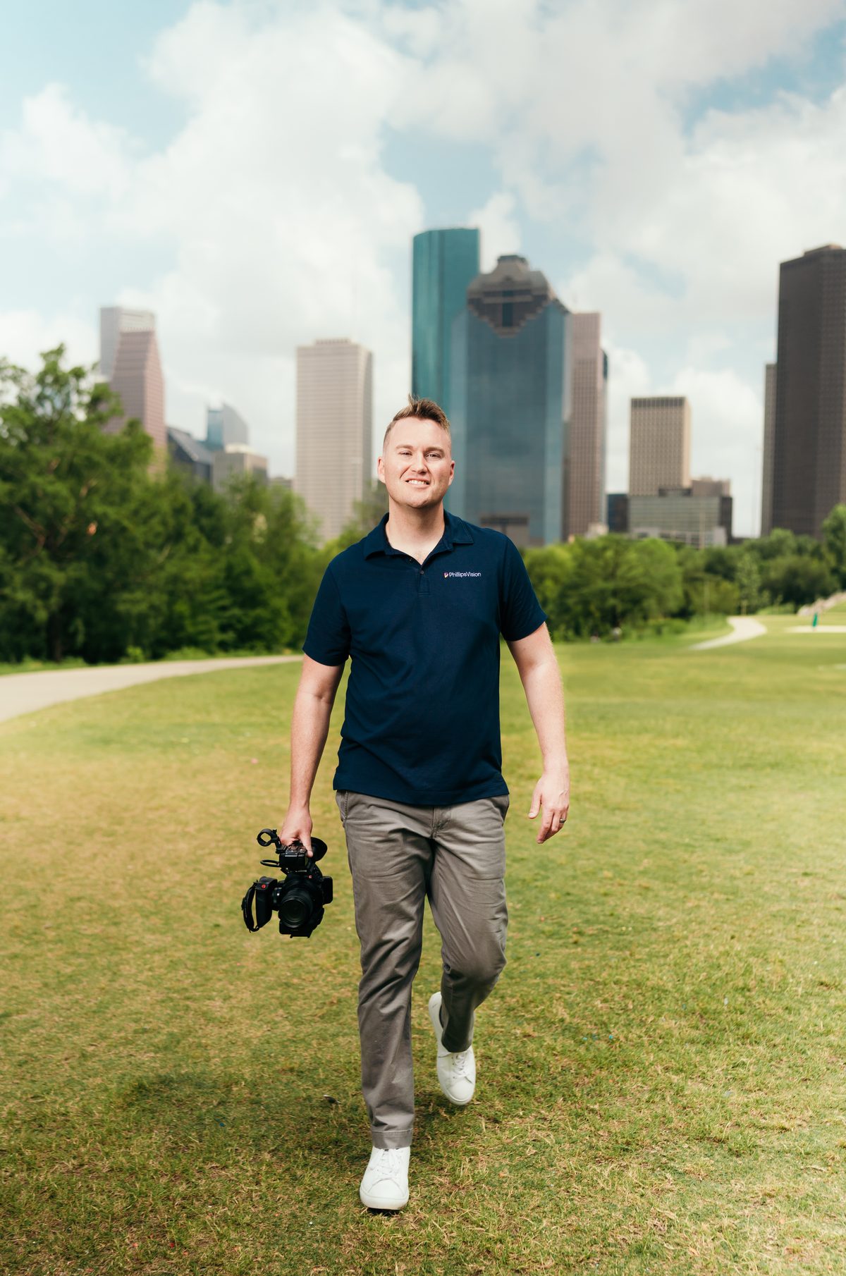 Travis Phillips, founder of Phillips Vision, at work in
the edit